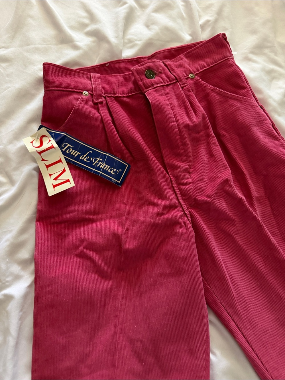 Kids' Slim Corduroy Pants - Raspberry Pink